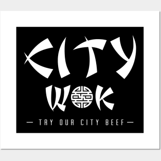 City Wok (White) Posters and Art